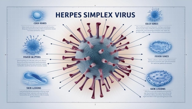 Foto herpes-simplex-virus eine informative illustration