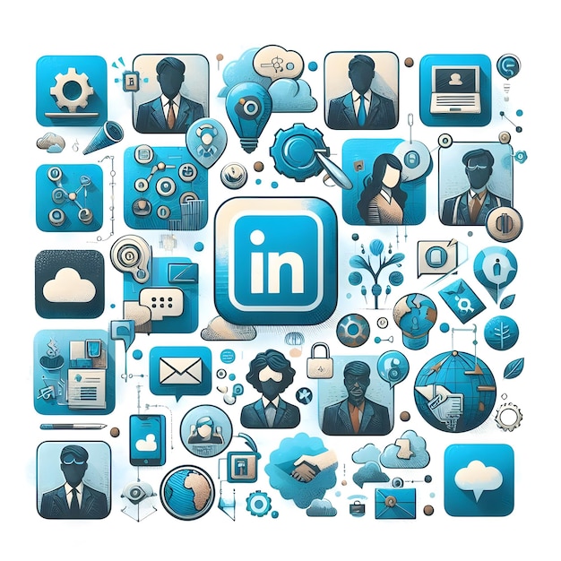 Foto highquality linkedin icon social media logo für business networking vektor png herunterladen