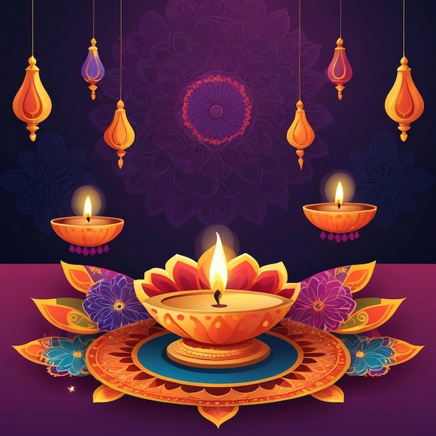 Foto hintergrund der diwali-karte