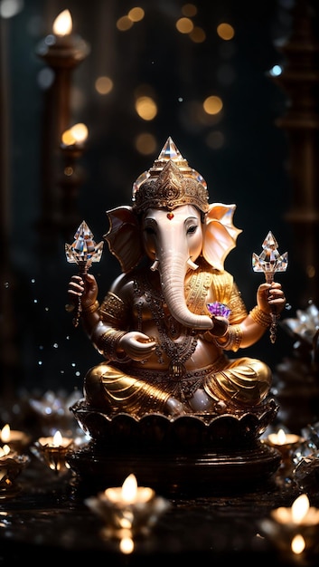 Foto hintergrund eines hindu-gottes ganesha