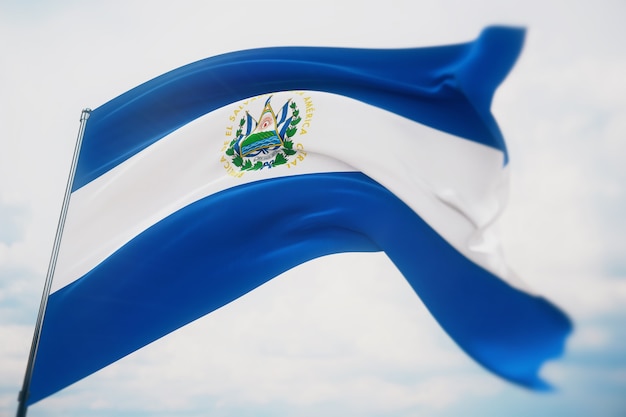 Hintergrund mit flagge von el salvador