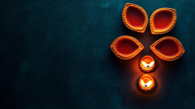 Foto hintergrund von diyas diwali