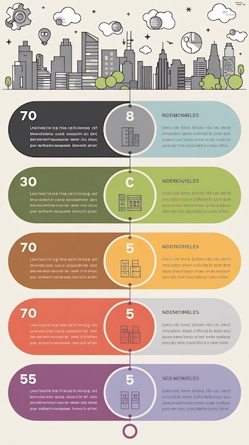 Foto horizontale timeline-infographik-vorlage mit sechs kreisen vektor eps10 illustration