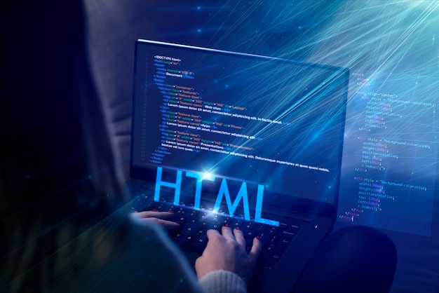 Foto html-system für website-konzept