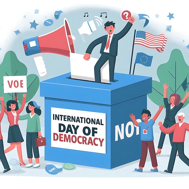 Foto ilustração do dia internacional da democracia