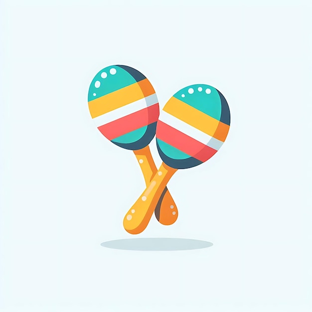 Foto ilustração plana de maracas de instrumentos musicais para tocar concertos, festas musicais e músicas