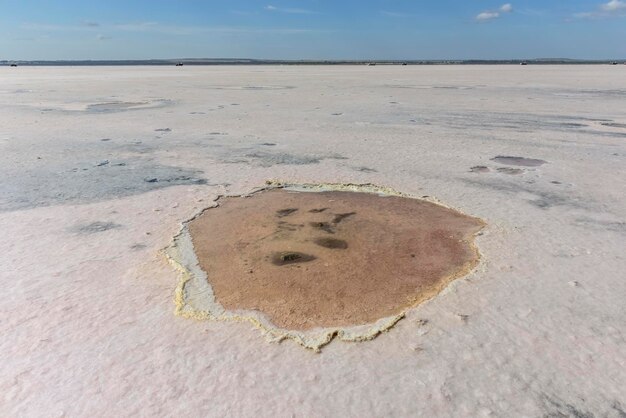 Indústria de salextração mineral da lagoa salgada La Pampa Patagônia Argentina