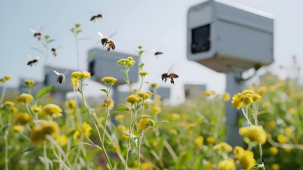 Foto intelligentes bienenstocküberwachungssystem für optimale bienenstockgesundheit und -produktivität