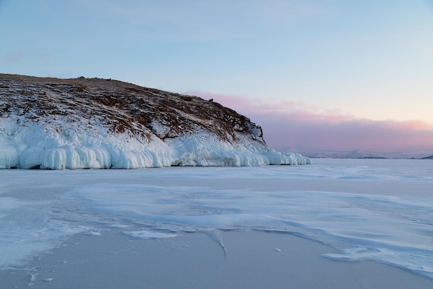 Foto inverno lago baikal rússia