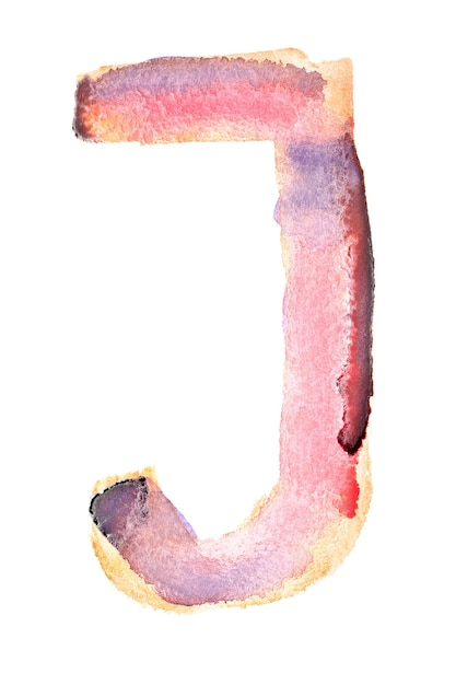 Foto j - handgemachtes aquarellalphabet