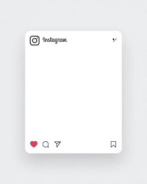 Foto leer instagram-post-layout für benutzerdefinierte designs