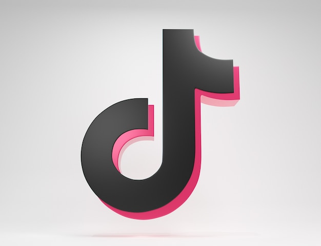 Logo der Tik Tok App minimal einfaches Design