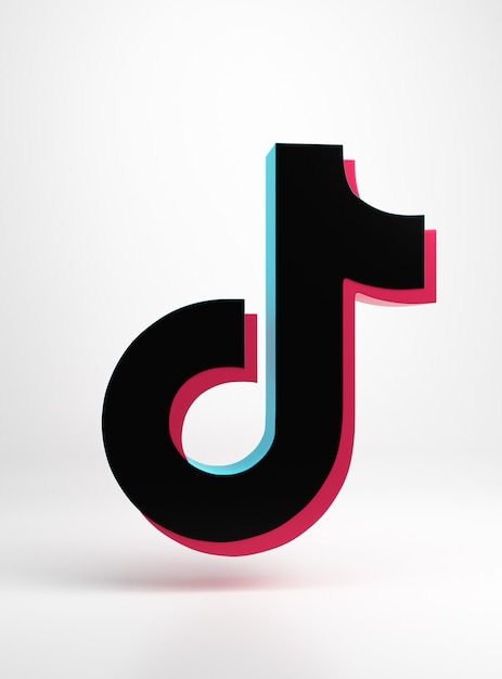 Logo der Tik Tok App minimal einfaches Design