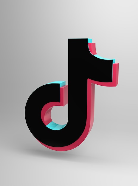 Logotipo do aplicativo Tik Tok design minimalista simples