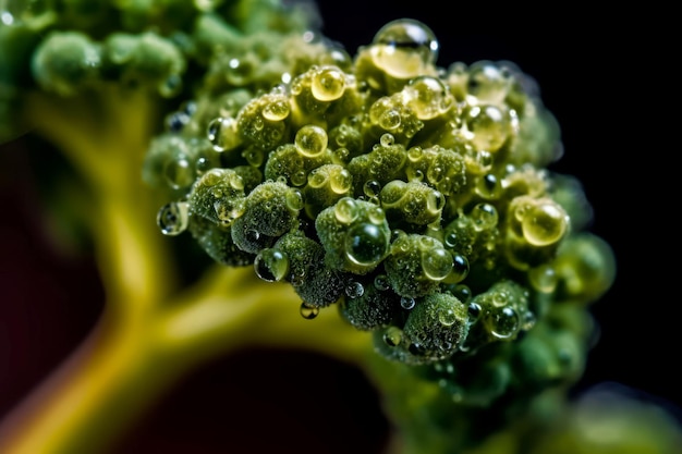 Macro broccoli shot Cozinhar orgânico Gerar Ai