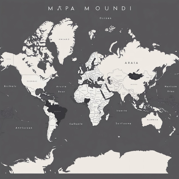 Foto mapa mundi moderno para mapas interativos