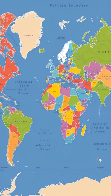 Foto mapa mundi moderno para mapas interativos