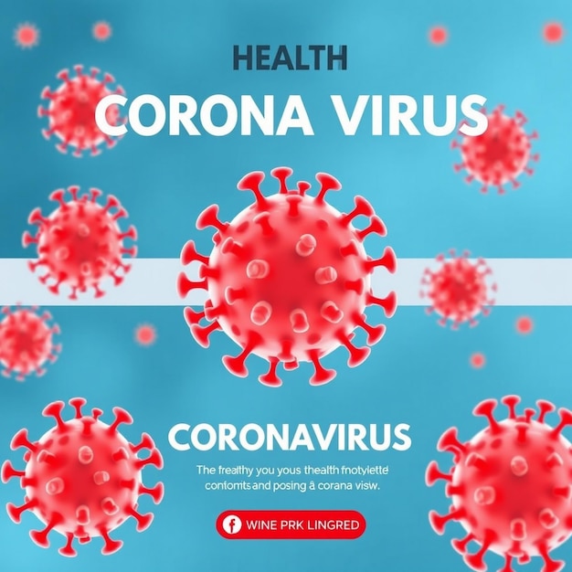 Foto medizinisches gesundheitsbanner über coronavirus soziale medien instagram post banner vorlage