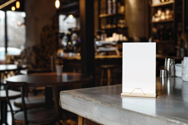 Foto menü-stand-mockup-restaurant-publikationsmöbel