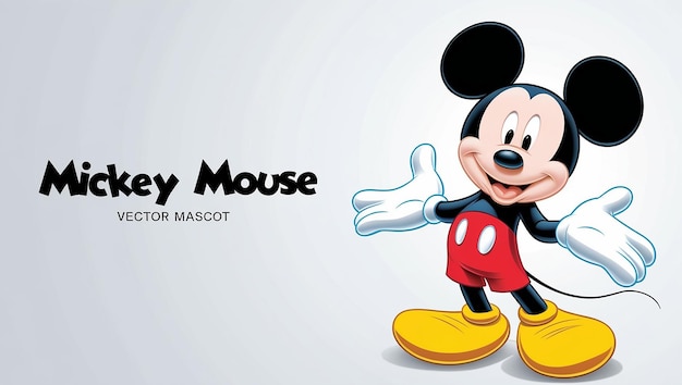 Foto mickey mouse ilustração vetorial mascote