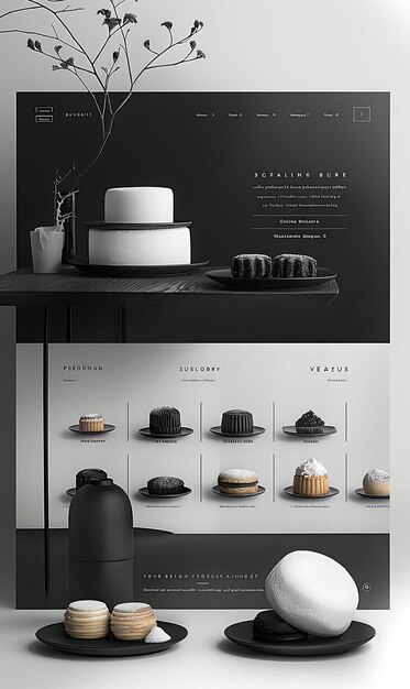 Foto minimalista mooncake box com suave rolagem elegante preto uma ideia de layout web chinesa inspirada