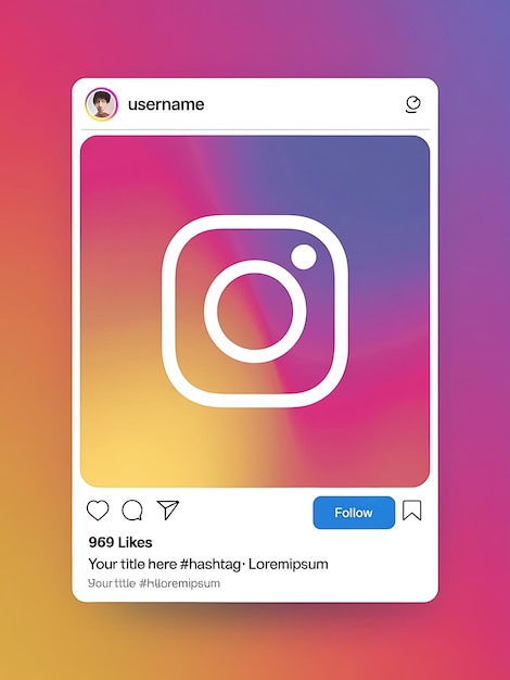 Foto minimalistisches instagram-feed-vorbild-post-design