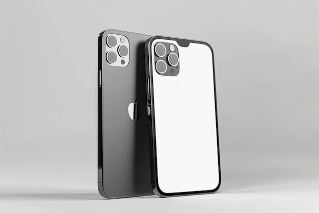 Foto mockup des neuen iphone 15 pro max mit leerem bildschirm vektorillustration