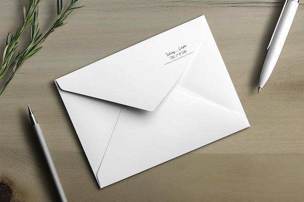 Foto modelo de envelope branco em branco