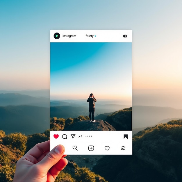 Foto moderne einfache instagram-flyer und social-media-post-vorlage premium