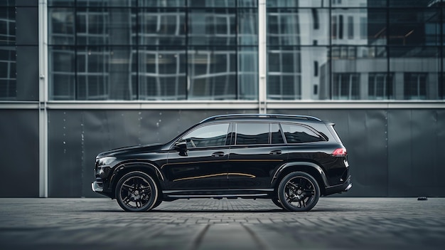 Foto modernes schwarzes mercedes-benz suv-modell