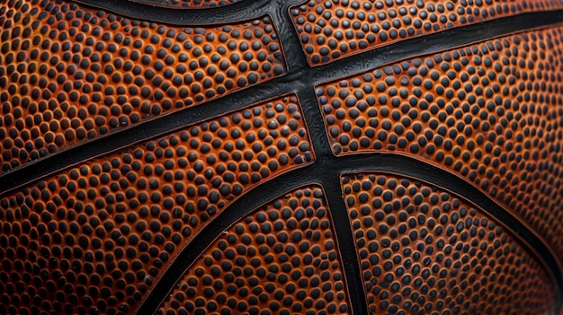 Nahaufnahme von Basketball-Textur auf weißem Hintergrund