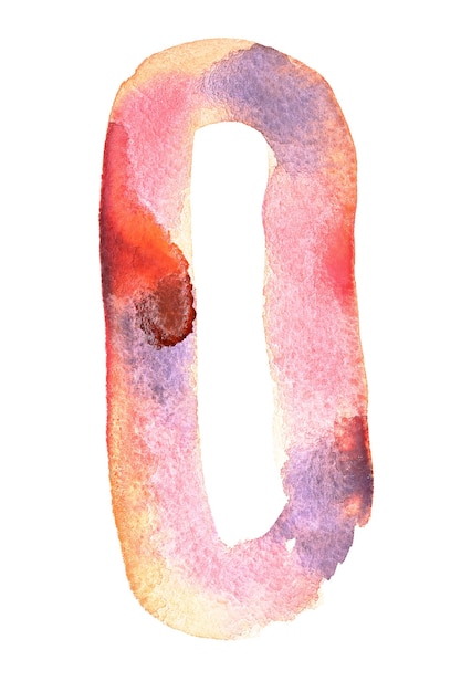 O - handgemachtes Aquarellalphabet