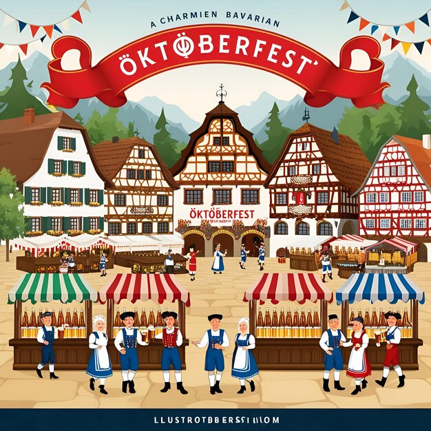 Foto oktoberfest-extravaganz zur feier der bayerischen tradition und der festlichen geister