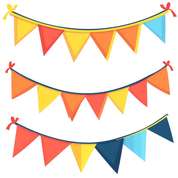 Foto os coloridos buntings de celebração são perfeitos para festas de aniversário e eventos alegres