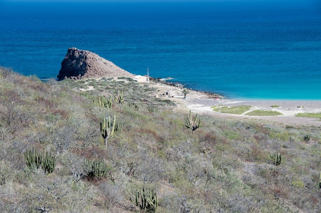 Foto panorama do parque nacional de cabo pulmo, na baixa califórnia