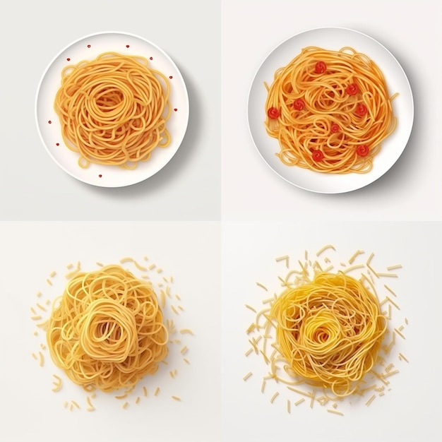 Foto pasta italienisches essen aus hartweizenmehl gemischt mit wasser oder eiern ai erzeugt