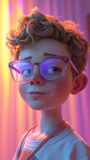 Personagem Neon Kid 3D