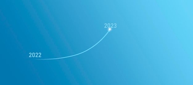 Foto pfeile von 2022 bis 2023, um das konzept der frohen weihnachten vorzubereiten