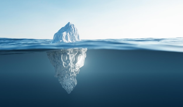 Ponta do iceberg Metade debaixo d'água