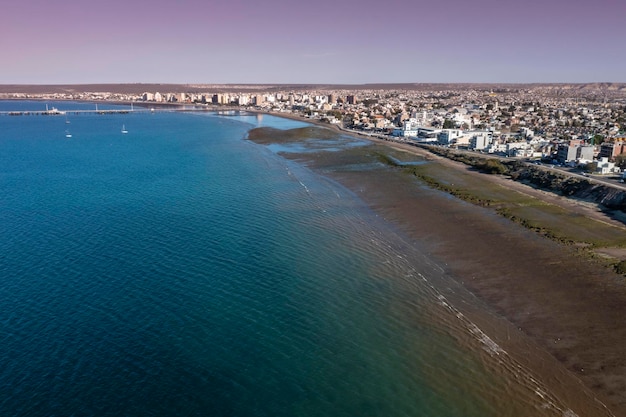 Portal de entrada da cidade de Puerto Madryn para a reserva natural da Península Valdes Patrimônio Mundial Patagônia Argentina