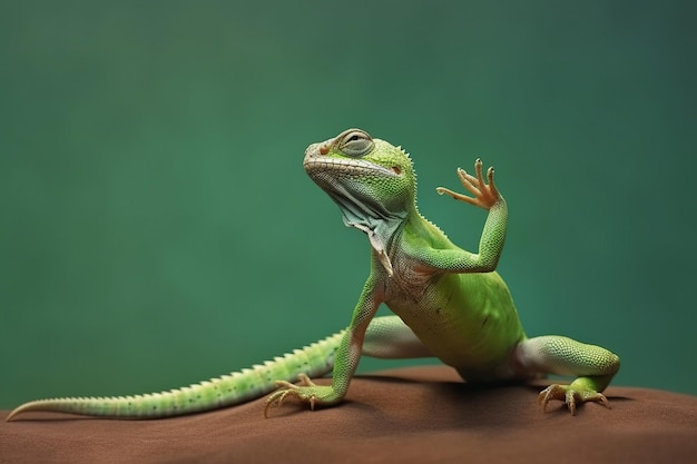 Pose do lagarto da natureza Gerar Ai