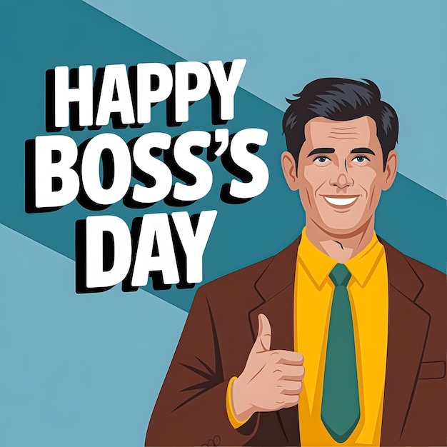 Poster-Design für den Happy Boss Day-Banner