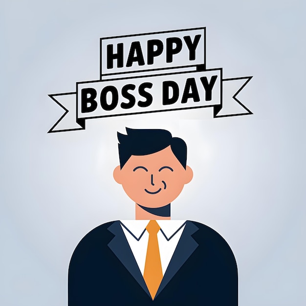 Poster-Design für den Happy Boss Day-Banner