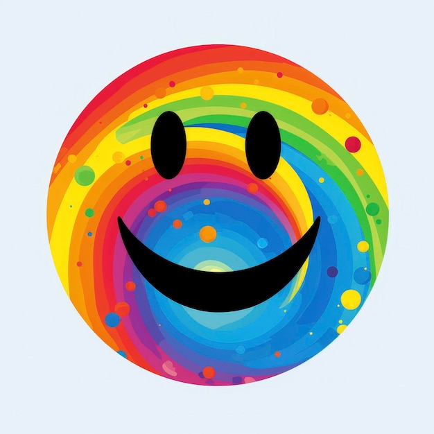 Pride-Smiley-Logo rund um