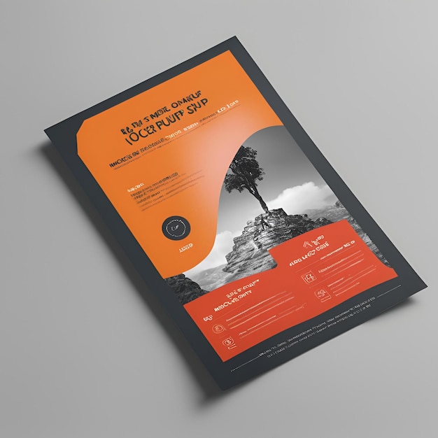 Foto realistisches flyer-mockup für professionelle marketing-veranstaltungen und branding-präsentationen