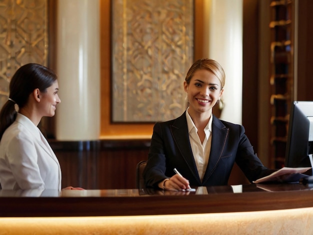 Foto _receptionisten_am_hotel_front_desk_willkommen_geschäft_