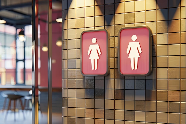 Foto schilder für die toilette für männer und frauen schilder für toiletten an öffentlichen orten