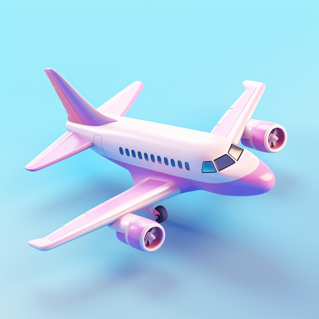 Schöne 3D-Cartoon-Flugzeugmodell