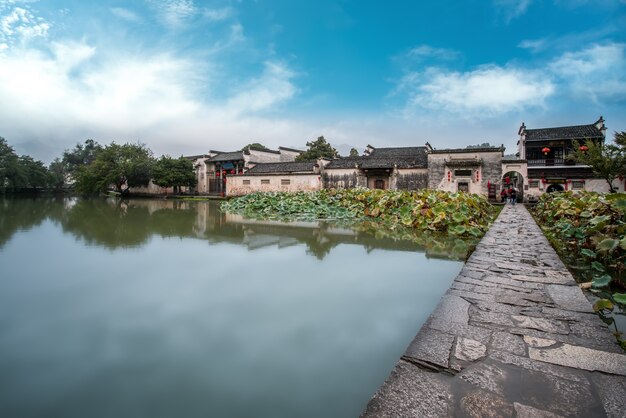 Schöne Aussicht auf Hongcun Dorf, Hweichow, China