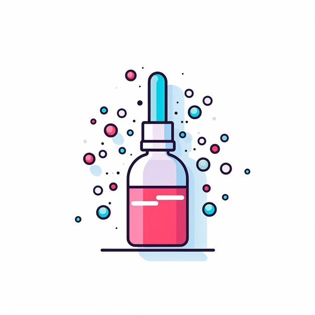 Foto serum icon cuidados da pele e beleza símbolo arte ilustração do logotipo